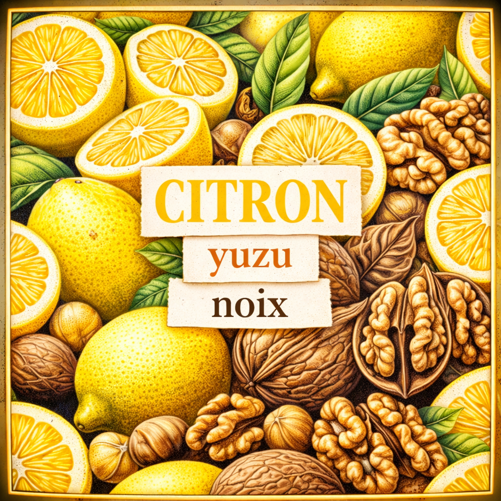 Yuzu, citron, noix