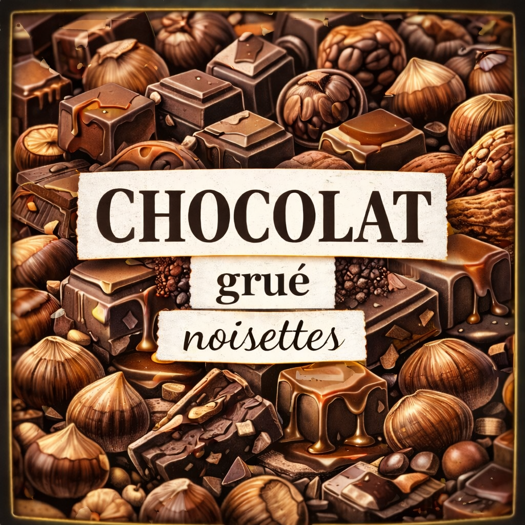 Chocolat, noisette, Grué